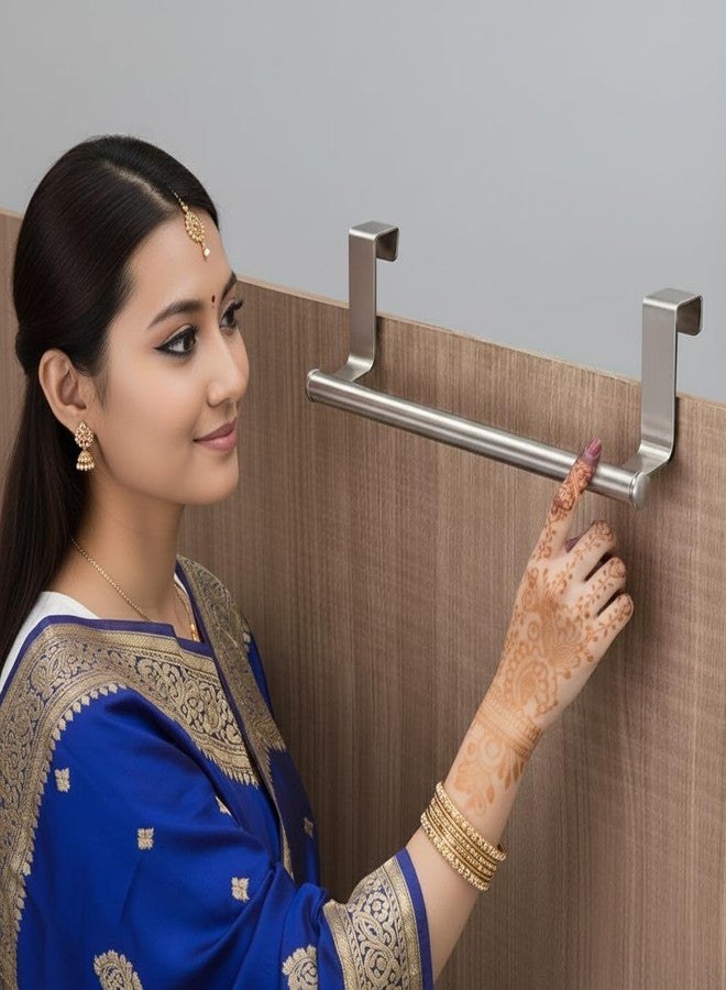 Decobuy Cabinet Door Kitchen Towel Holder, Stainless Steel Towel Holder Adjustable, Over Cabinet Hanger, Towel Bar Hook Rod Rack (Pack of 1) - Image 4